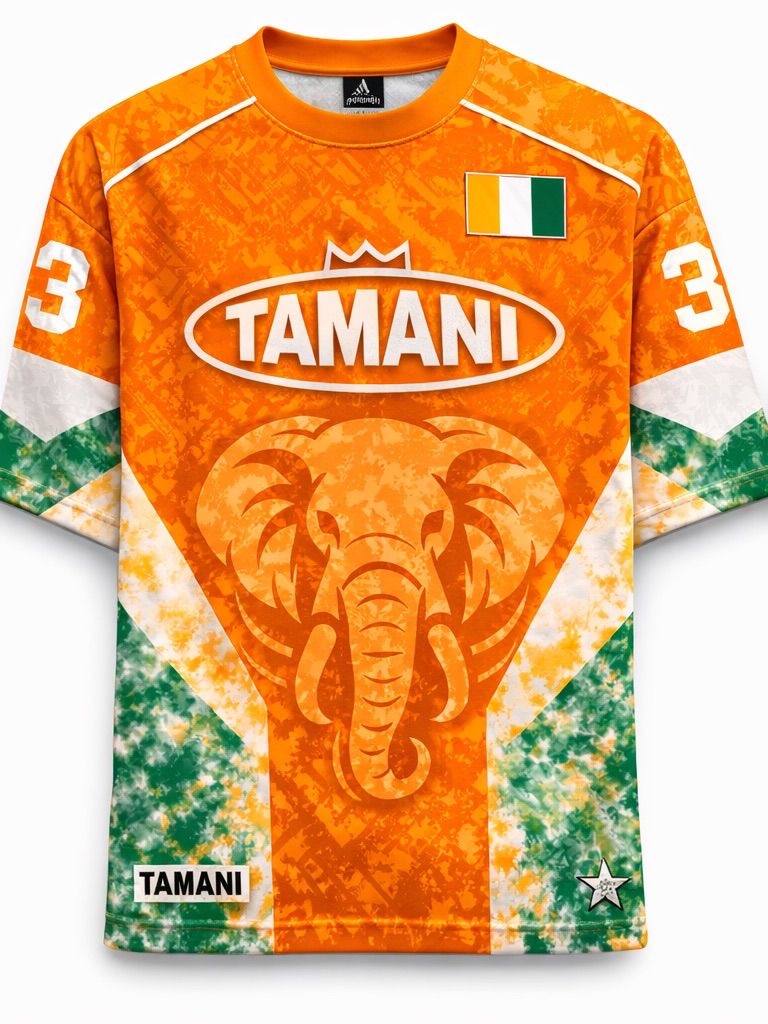 Maillot Côte d'Ivoire (Orange & Éléphant)